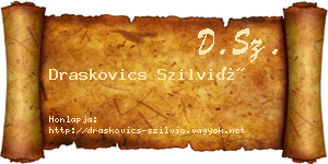 Draskovics Szilvió névjegykártya